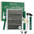 KEYYOU LASH Clusters Kit 3D Effect 231pcs Eyelash Clusters 100D200D Mix 10-18mm D Curl Individual Lash Extension Kit Wispy Natural Volume Cluster Lashes Soft (3D Kit-100D200D-D-10-18MIX)
