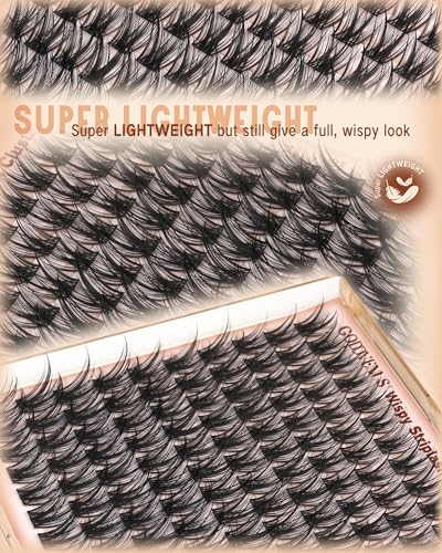 Goddvenus Wispy Lash Clusters 12-14-16mm D Curl Eyelash Extensions