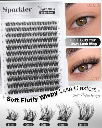 Sparkler Lash Wispy Fluffy Eyelash Clusters 10-16mm | Natural, Full, Effortless Look
