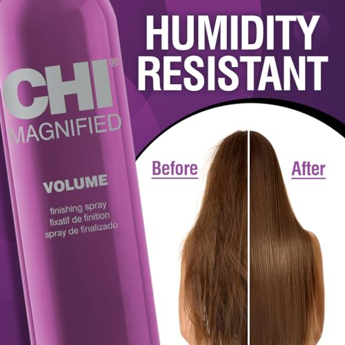 CHI Magnified Volume Finishing Hair Spray, Boosts Volume & Body For Maximum Fullness, Builds Resilience & Strength & Adds Shine, 2.6 Oz