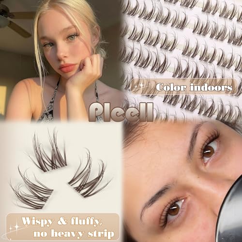 Brown Lash Clusters 10-16MM DD Curl Wispy Eyelash Extensions