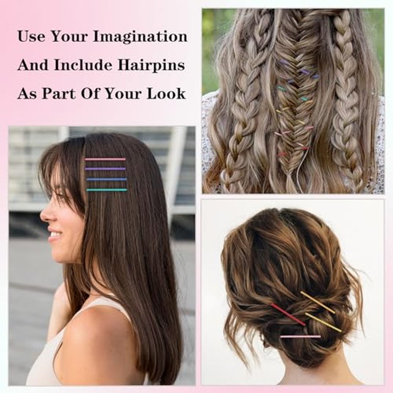 100Pcs Colorful Bobby Pins for Thin Hair - 2.2 Inch