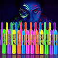12pc Glow in Dark Face & Body Paint Crayons UV Neon