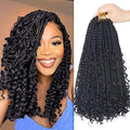 Diha Goddess Box Braids Crochet Hair 14" Curly Ends 8 Pack