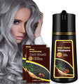 GURKOOYD Silver Hair Dye Shampoo 3-in-1, Instant Hair Color for Women & Men, Semi-Permanent, Herbal Formula, 16.9 Fl Oz