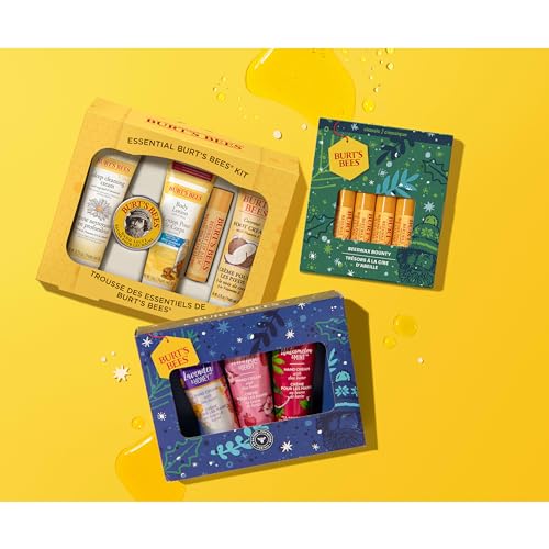 Burt's Bees Gifts Ideas - Essential Everyday Beauty Set, 5 Travel Size Products - Deep Cleansing Cream, Hand Salve, Body Lotion, Foot Cream and Lip Balm