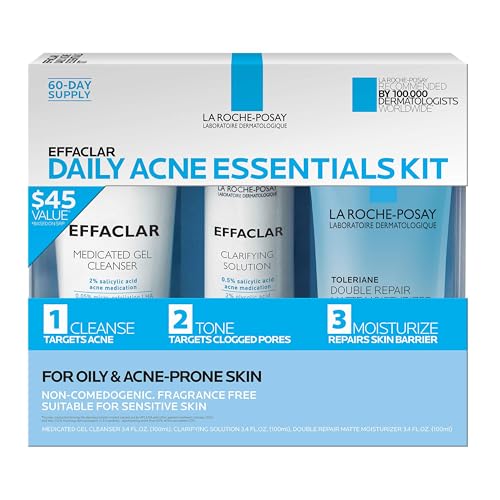 La Roche-Posay Effaclar Daily Acne Kit - Cleanser, Toner & Moisturizer