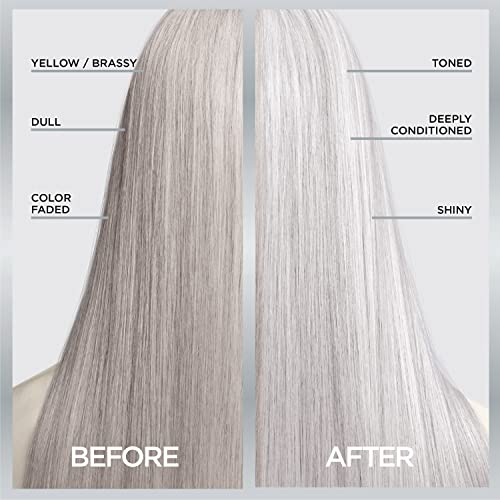 L¡¯Oreal Paris Le Color Gloss One Step Toning Gloss, In-Shower Hair Toner with Deep Conditioning Treatment Formula for Gray Hair, Silver White, 1 Kit
