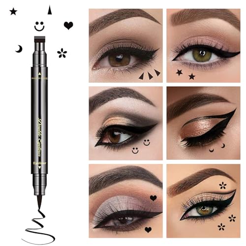 LOKFAR 6-Piece Double-Sided Liquid Eyeliner Stamp Pen Set