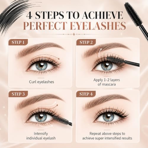 4D Silk Fiber Mascara Waterproof Volumizing Lash (2 Pack)
