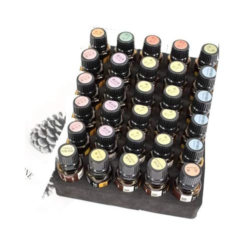 30 Vials Essential Oil Carrying Case Holds 5ml 10 ml 15ml 20ML 30M Perfect for DISPLAY Drawer Home Stock and Foam Inserts