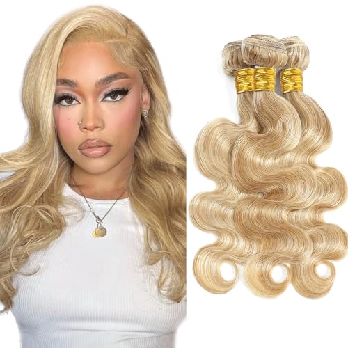8A Grade Ombre Body Wave Human Hair Bundles - Honey Blonde Mix (3 Pack)