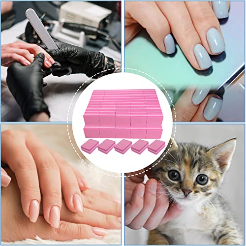 Mini Nail Buffers 100 Pack - 100/180 Grit for Acrylic & Natural Nails