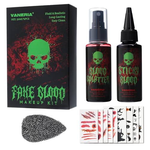 Halloween SFX Fake Blood Makeup Kit with Scars & Tattoos