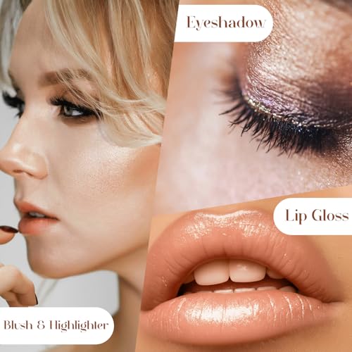 Profusion Cosmetics Beauty Box Face Collection - Compact Full Face Palette with Neutral Eyeshadows, Blush, Highlighter, Lip Gloss & 2 Application Brushes With Built-In Mirror, Vegan & Cruelty-Free