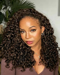 Burmese Curly Crochet Hair 16" - Knotless Pre-Looped Extensions