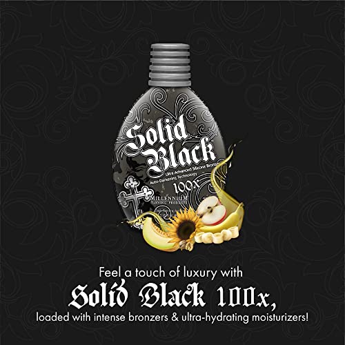 Millennium Tanning Solid Black 100X Dark Tanning Lotion 13.5oz