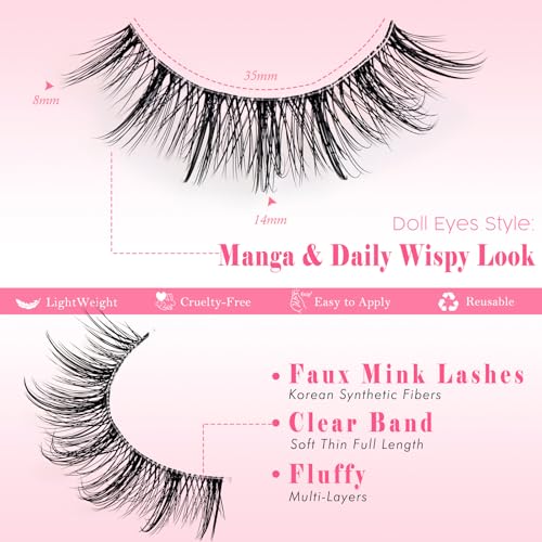 FARRED Wispy False Eyelashes - 20 Pair Variety Pack