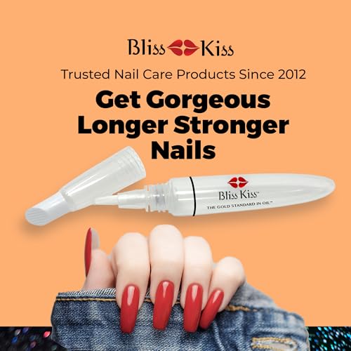 Bliss Kiss Refillable Cuticle Oil Pen with Cuticle Pusher - 1 Pack