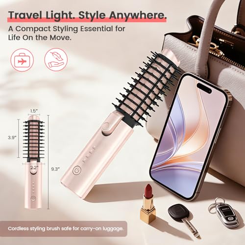 Cordless Hair Curling Iron, 7000mAh Rechargeable with Ionic Ceramic