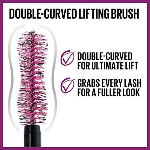 Maybelline The Falsies Lash Lift Washable Mascara Volumizing, Lengthening, Lifting, Curling, Multiplying, Eye Makeup, Very Black, 1 Count