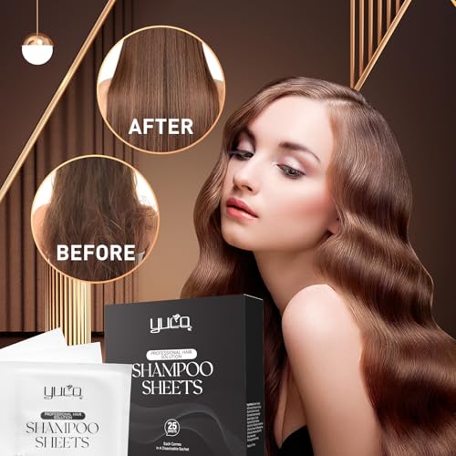 YUCO Travel Hair Shampoo Sheets - 25 Individual Sachets