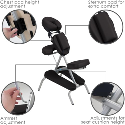 EarthLite Vortex Portable Massage Chair - 15lbs, Lightweight