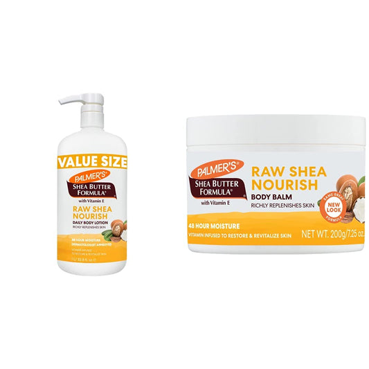 Palmer's Shea Formula Raw Shea Body Lotion and Body Balm for Dry Skin