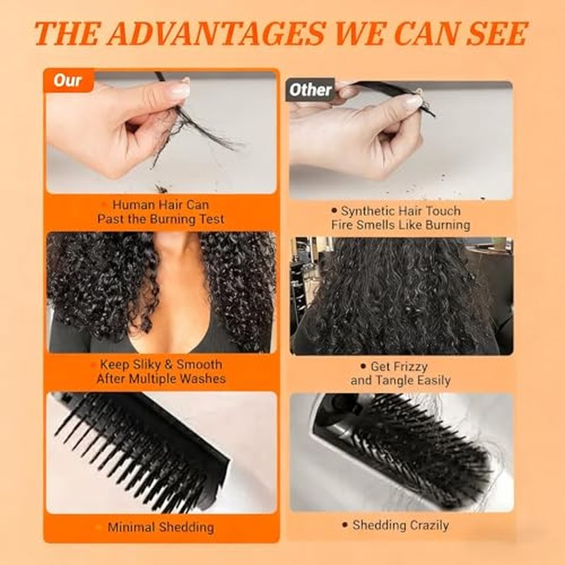 Burmese Curly Hair Bundles 10" 3C4A 100% Virgin Human Hair