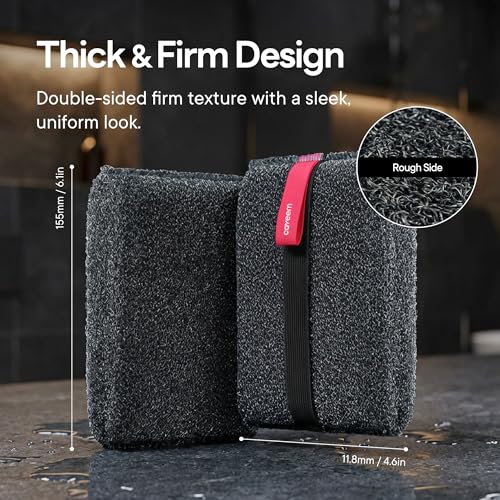 Caveem Exfoliating Body Scrubber, 2 Pack - Double-Sided Coarse