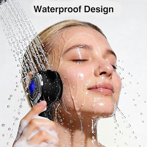 Electric Face Scrubber with Heat Massage & 5 Vibration Modes