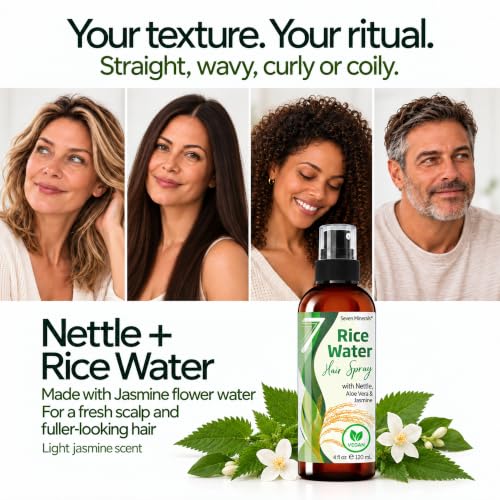 Fermented Rice Water Hair Spray for Growth & Softness - Vegan, Non-Greasy - 4 fl oz