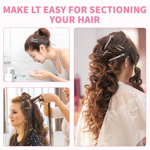 Metal Hair Clips For Women Styling 60-Piece Set | Silver Duckbill Clips with Storage Box | 3 Sizes (3.5"/1.81"/1.77") for Hair Styling, Roller Setting, Salon Use & DIY Crafts