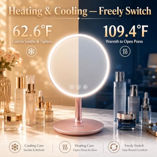 FRANO 7.6" Touch Makeup Mirror with Light & Cooling Function