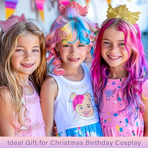 6-Color Hair Chalk Comb Set for Kids - Washable & Temporary