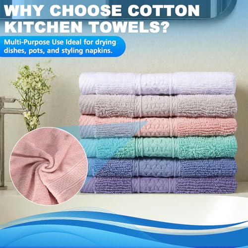 100% Cotton Washcloth 6-Pack, 13x13 Inch