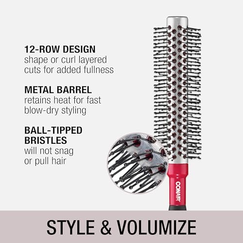 Conair Style & Volumize Metal Round Blow-Dry Brush