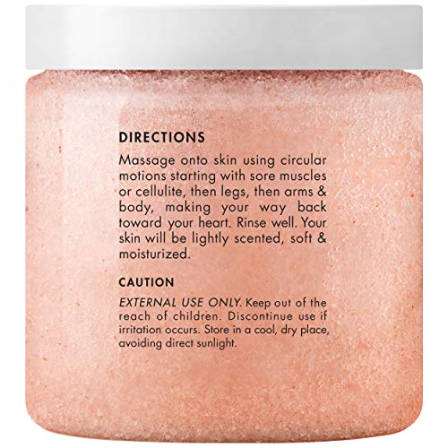 Himalayan Pink Salt Body Scrub Exfoliator, 10 Oz