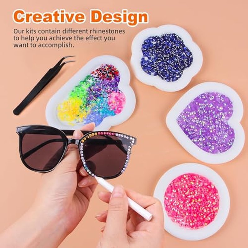 40000 Pcs 3mm Jelly Resin Rhinestones with B7000 Glue