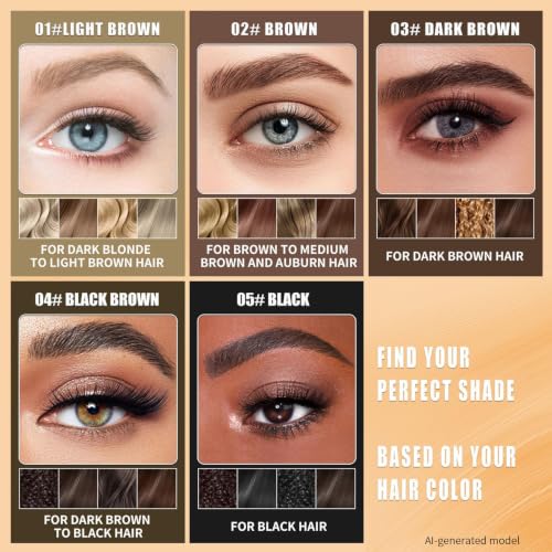 4-Fork Microblading Eyebrow Pen - Waterproof 2-in-1 Brow Pencil