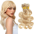 Body Wave Human Hair Bundles - Honey Blonde 12-16 Inch Set
