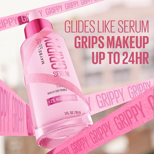 Maybelline Grippy Serum Primer with Niacinamide, 24H Hydrating Makeup Primer
