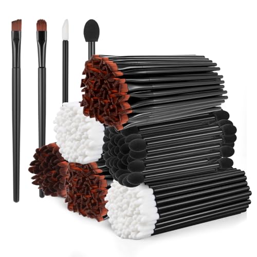 300PCS Disposable Makeup Brush Set - Eyebrow, Eyeshadow & Lip Tools