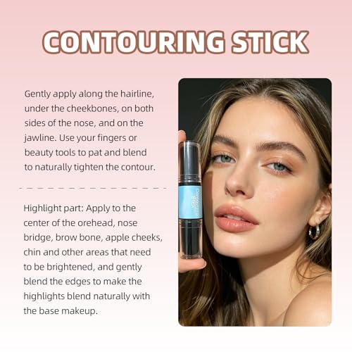 2-in-1 Contour & Highlighter Stick - Tan & Deep Champagne