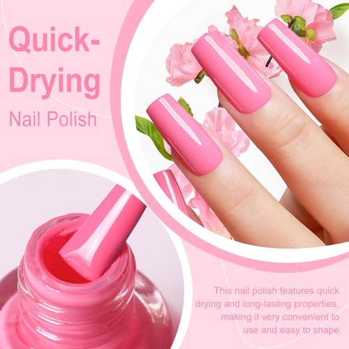 Major Dijit Hot Pink Quick Dry Nail Polish - Vibrant, Vegan & Fast-Drying