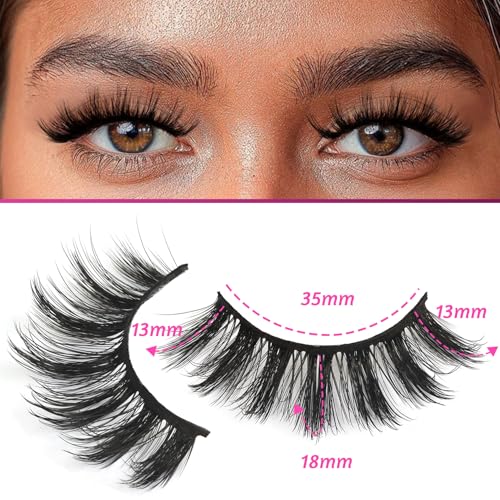Veleasha 3D Faux Mink Lashes - 14 Pairs Fluffy False Eyelashes