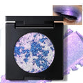 Noerrors Marble Holographic Glitter Eyeshadow Palette, Purple Blue Half Magic Multichrome Sparkly Metallic Cream Eye Shadow, Pigmented Sombras Para Ojos Smooth Long Wear Iridescent Shimmer Eye Makeup