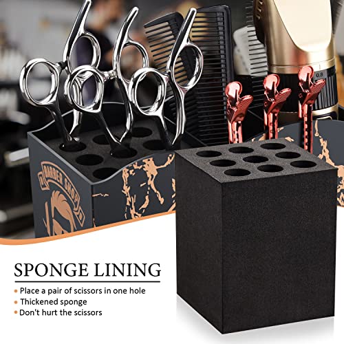 Noverlife Barber Scissors Holder Box, Professional Salon Hairdressing Scissors Rack Holder Storage Organizer for Hairstyling Combs Clips Brushes.