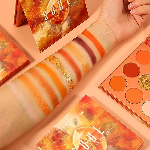 Waterproof Blue Eyeliner & Orange Eyeshadow Palette Set