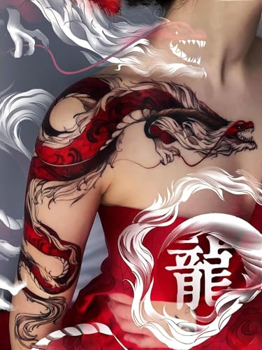 Large Realistic Flower Temporary Tattoos for Women